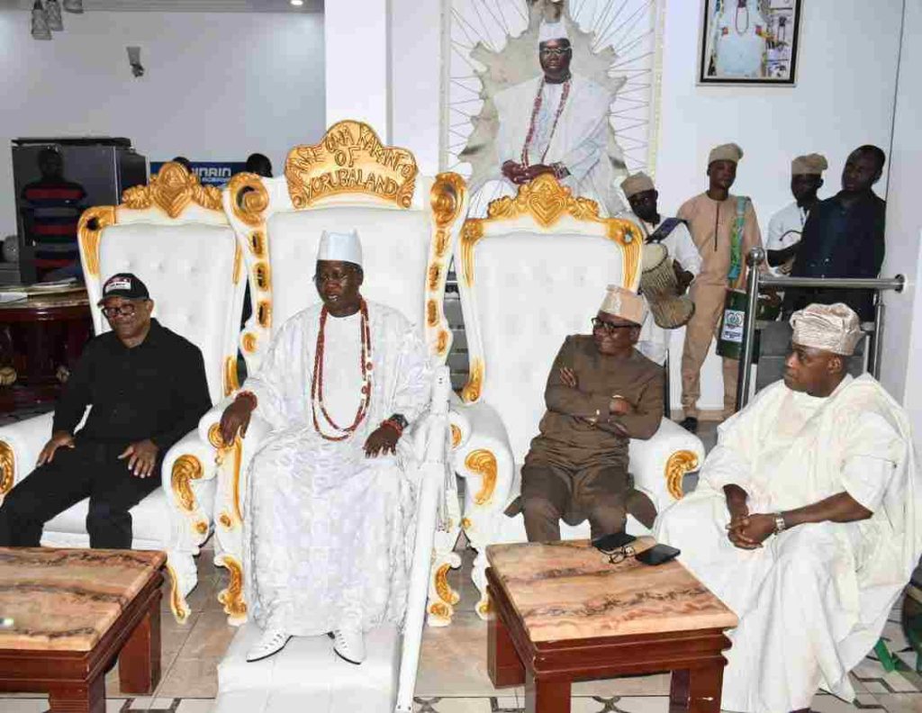 Peter Obi visits Gani Adams in Lagos [PHOTOS]