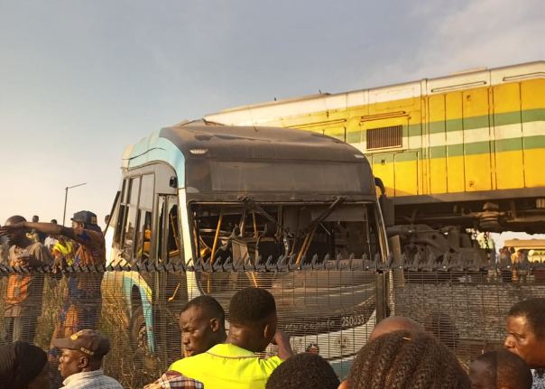 'Not my fault,' Driver of Lagos BRT bus involved in train accident speaks