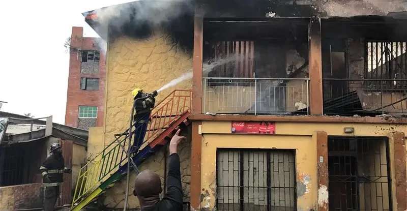 Goods worth millions destroyed as fire guts Olowu spare parts market in Lagos