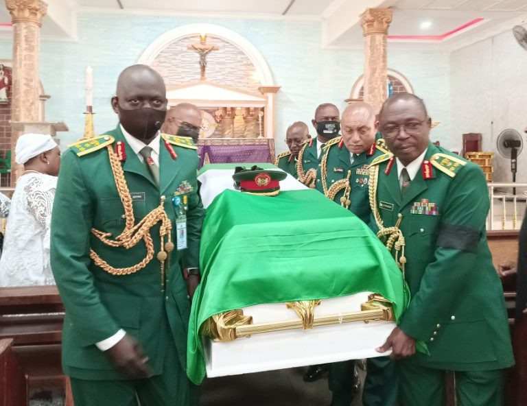 PHOTOS: Remains of Gen. Texas Chukwu, ex-Army spokesman buried in Abuja