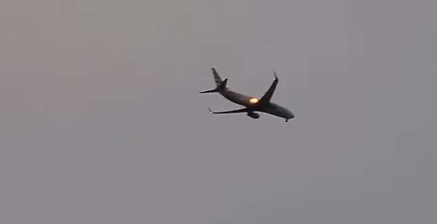 Airline plane catches fire mid-air