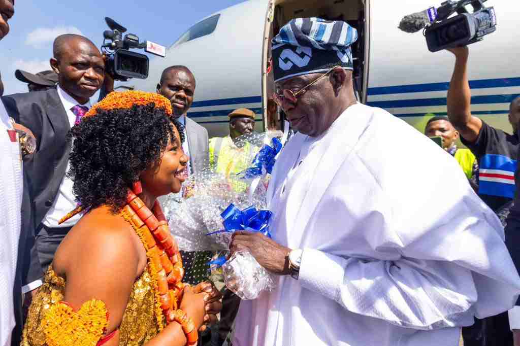 Tinubu arrives Port Harcourt to commission Wike’s projects