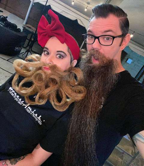 Wife defeats husband in beards competition