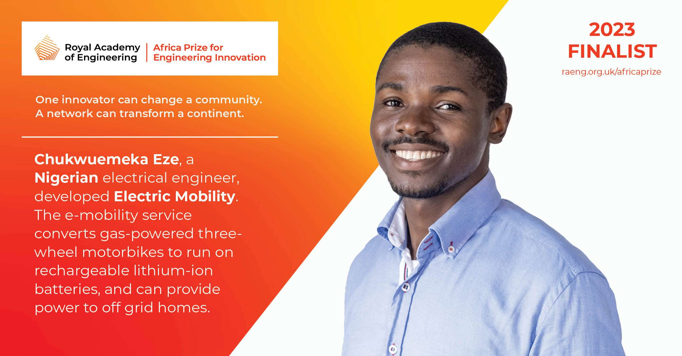 Nigerian engineer, Emeka Eze named among four Africa Prize for Engineering Innovation 2023 finalists