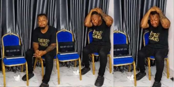 Man crying in bid to break Guinness World Record goes partially blind