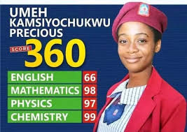 JAMB top scorer, Kamsiyochukwu Umeh, clears WASSCE with A1