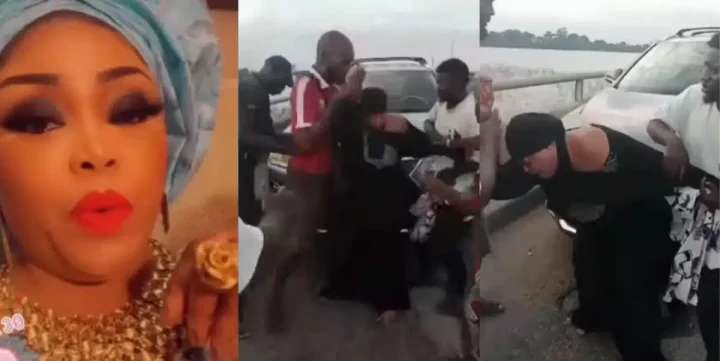 VIDEO: Lagos socialite Farida Sobowale stopped from committing suicide