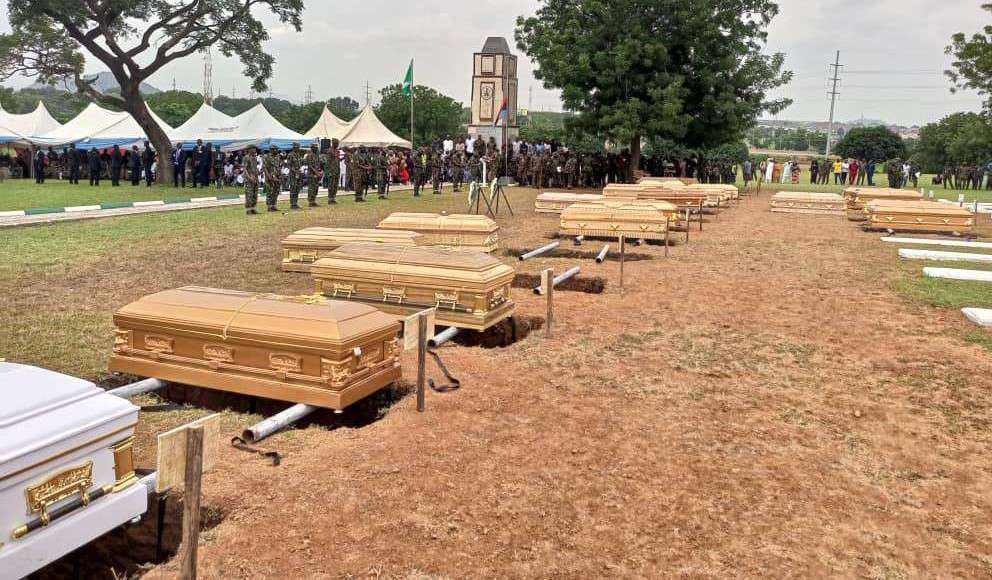 PHOTOS: Army buries soldiers killed in Niger ambush