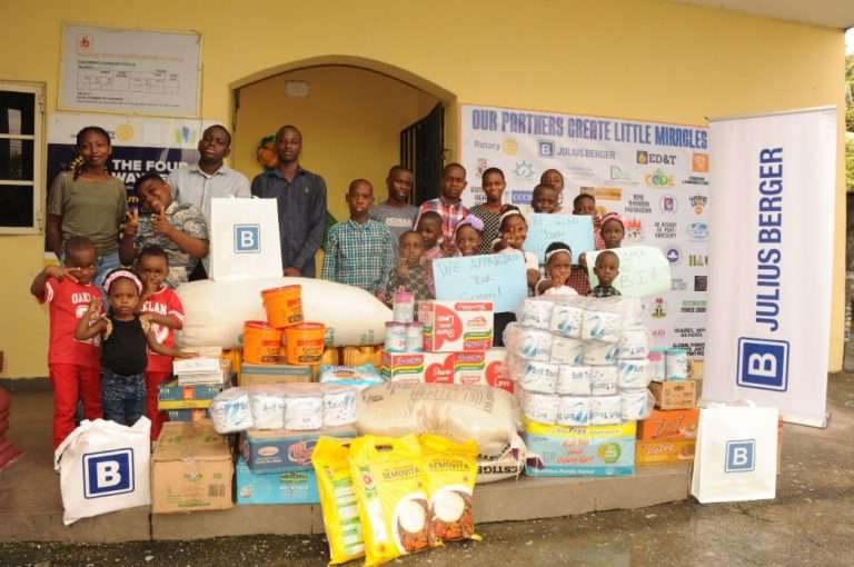 Julius Berger donates food items to orphanages in Rivers