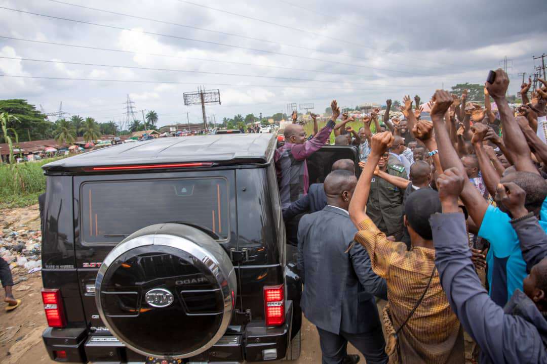 PHOTOS: Gov Otti inspects level of work on Aba-Port Harcourt Expressway