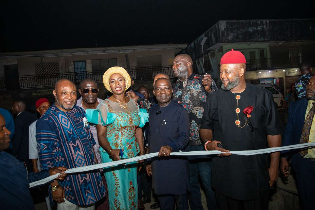 Gov Otti commissions streetlights in Aba, says 2024 budget will give freedom to fly