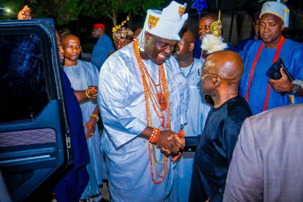 You'll leave a legacy difficult to match in Abia, Ooni tells Alex Otti