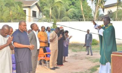 Edo deputy gov holds mass in open field, as Obaseki relocates chapel amid escalating rift