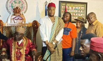 Stanley Nwabali conferred with chieftaincy title in his Egbema hometown