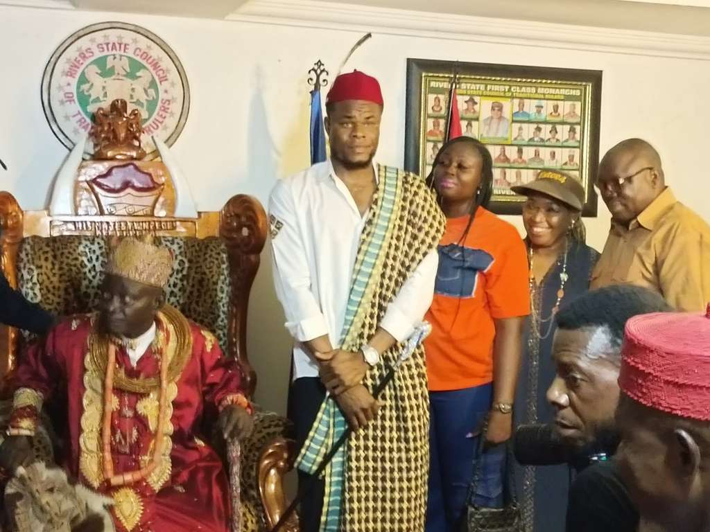 Stanley Nwabali conferred with chieftaincy title in his Egbema hometown