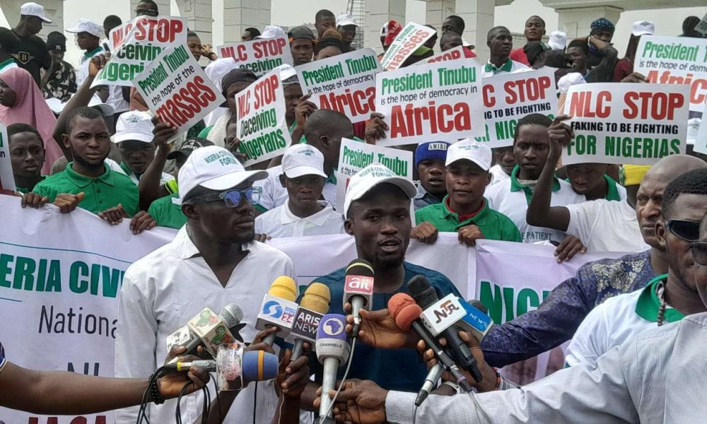 Pro-Tinubu youths protest against NLC’s planned protests