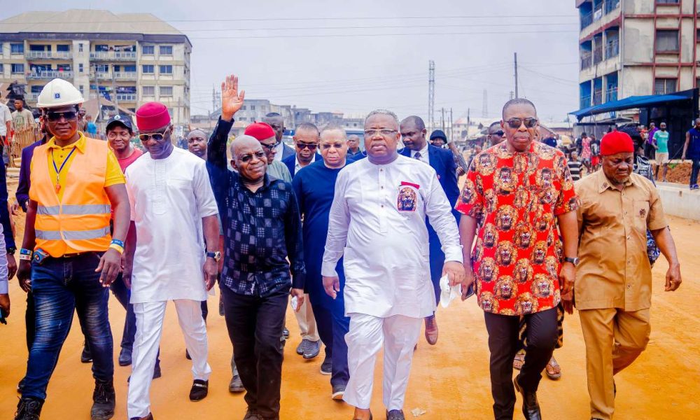 Excitement as Gov Otti, ex-assembly speakers tour construction sites in Aba