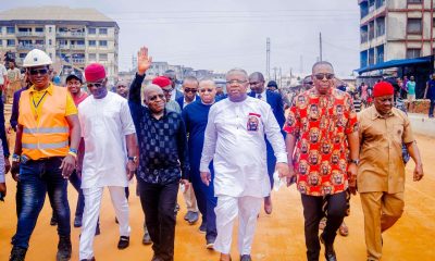 Excitement as Gov Otti, ex-assembly speakers tour construction sites in Aba
