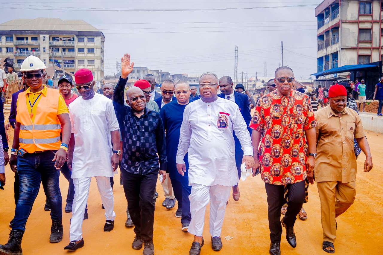 Excitement as Gov Otti, ex-assembly speakers tour construction sites in Aba
