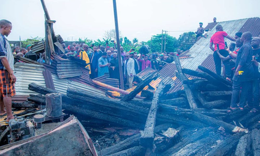 Fire guts Lagos wood market
