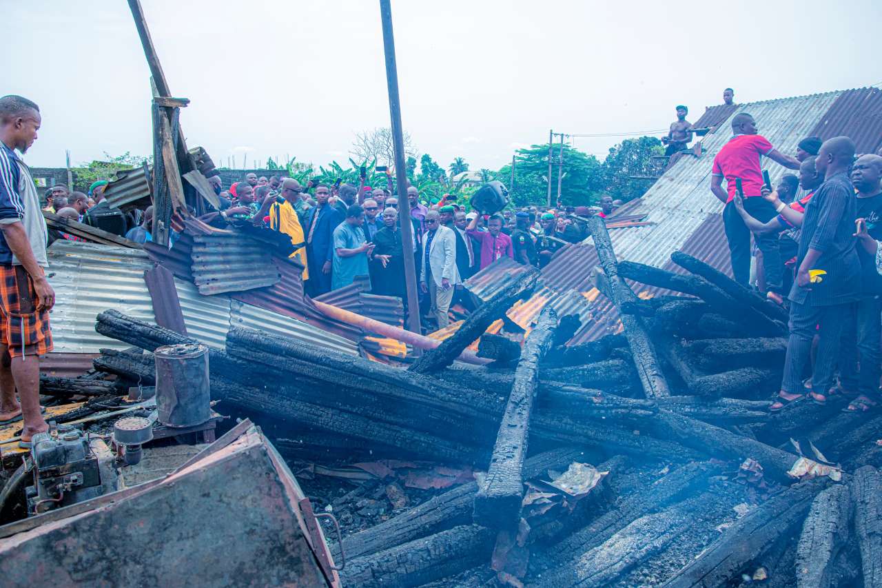 Fire guts Lagos wood market