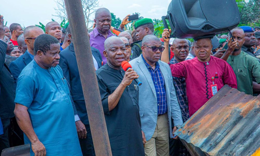 Aba market fire: Gov Otti visits scene, stresses need to factor in safety in market designs
