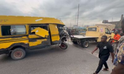 Casualties taken to hospital as cement truck, commercial bus collide on Lagos bridge