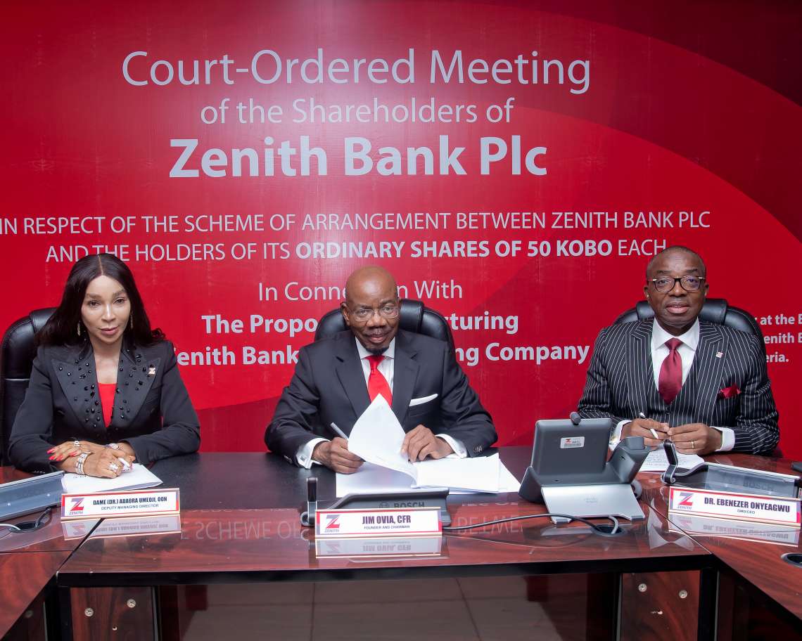 Zenith Bank shareholders approve holdco structure