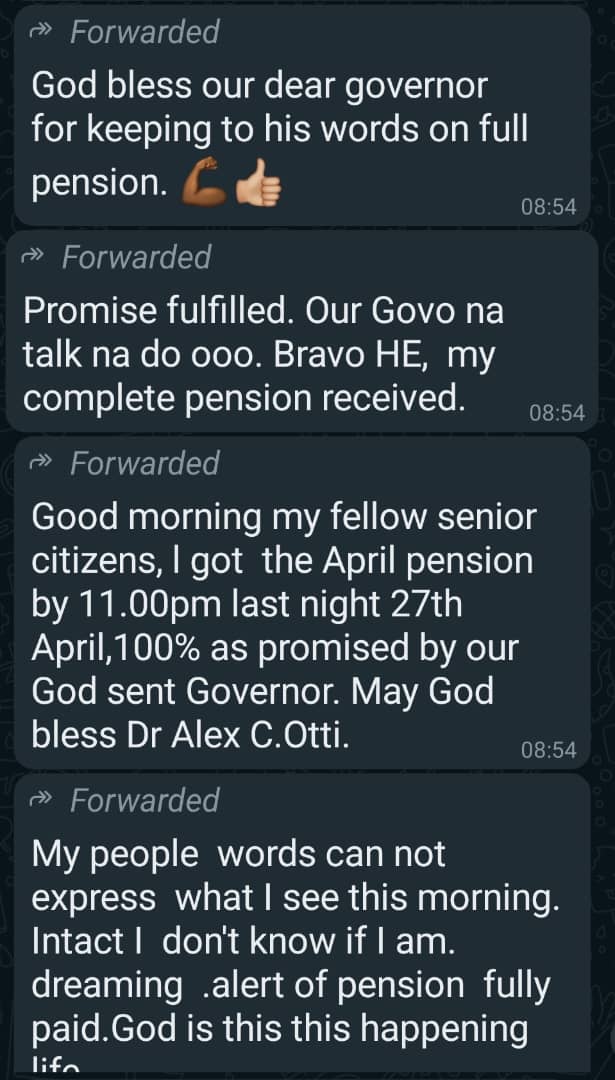 'Ekwu eme governor,' Abia pensioners hail Otti for paying full pension as promised