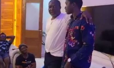 'Don't treat him like my son,' Kanayo warns colleagues as he introduces son to Nollywood