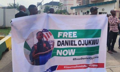 Activists stage protest, demand release of detained FIJ journalist, Daniel Ojukwu