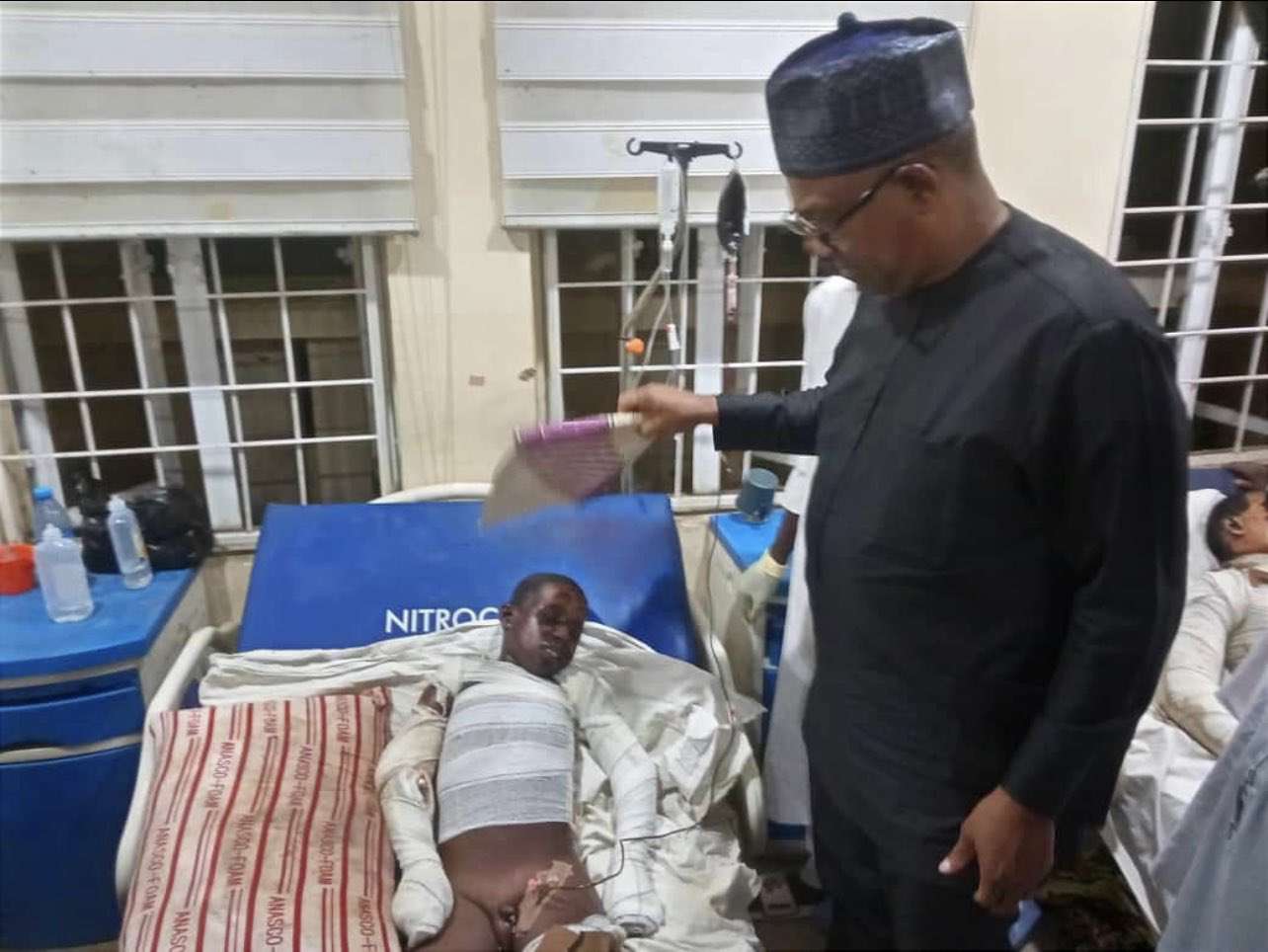 Peter Obi pays visit to victims of Kano mosque attack