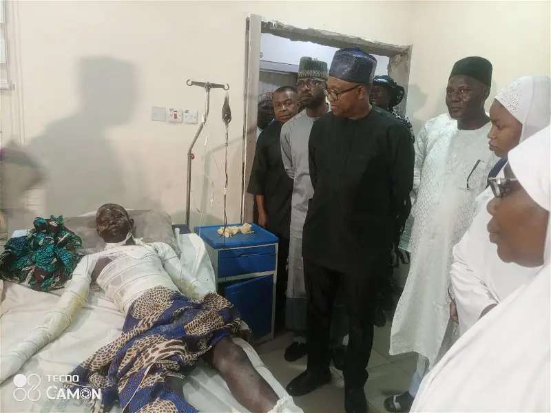 Peter Obi pays visit to victims of Kano mosque attack