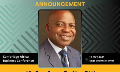 Gov Otti to speak at Cambridge University conference