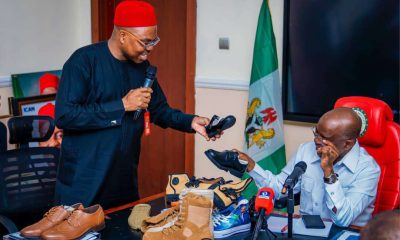 Gov Otti harps on need for conducive environment as foreign shoemaker, Comfort Stevens sets to open factory in Abia