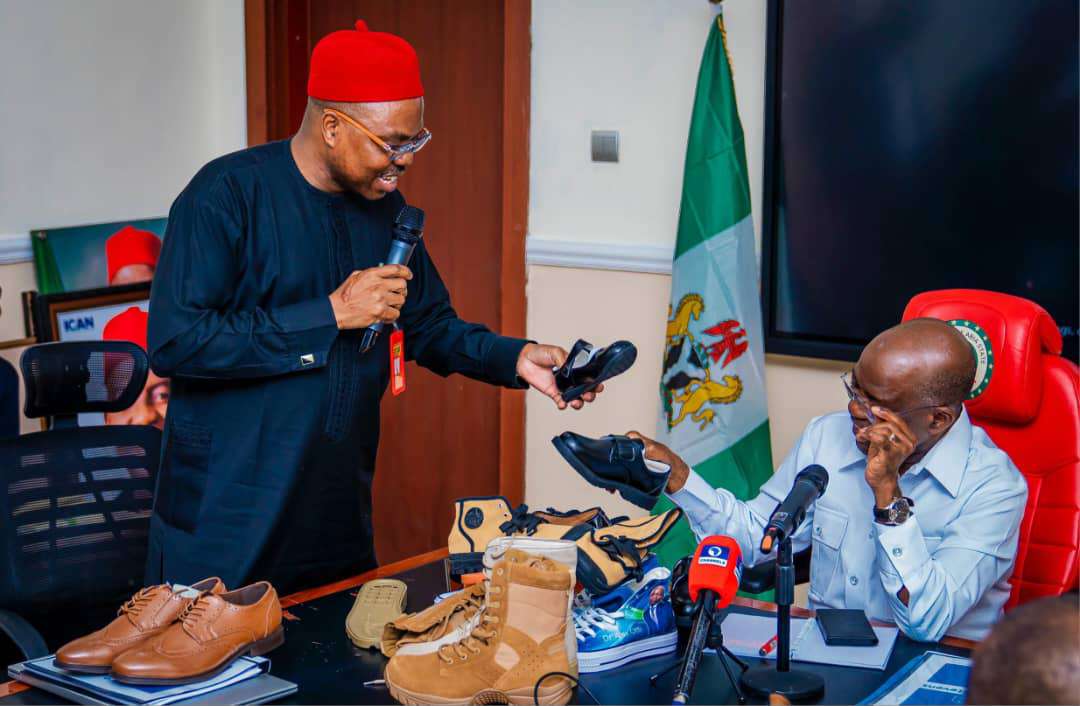 Gov Otti harps on need for conducive environment as foreign shoemaker, Comfort Stevens sets to open factory in Abia