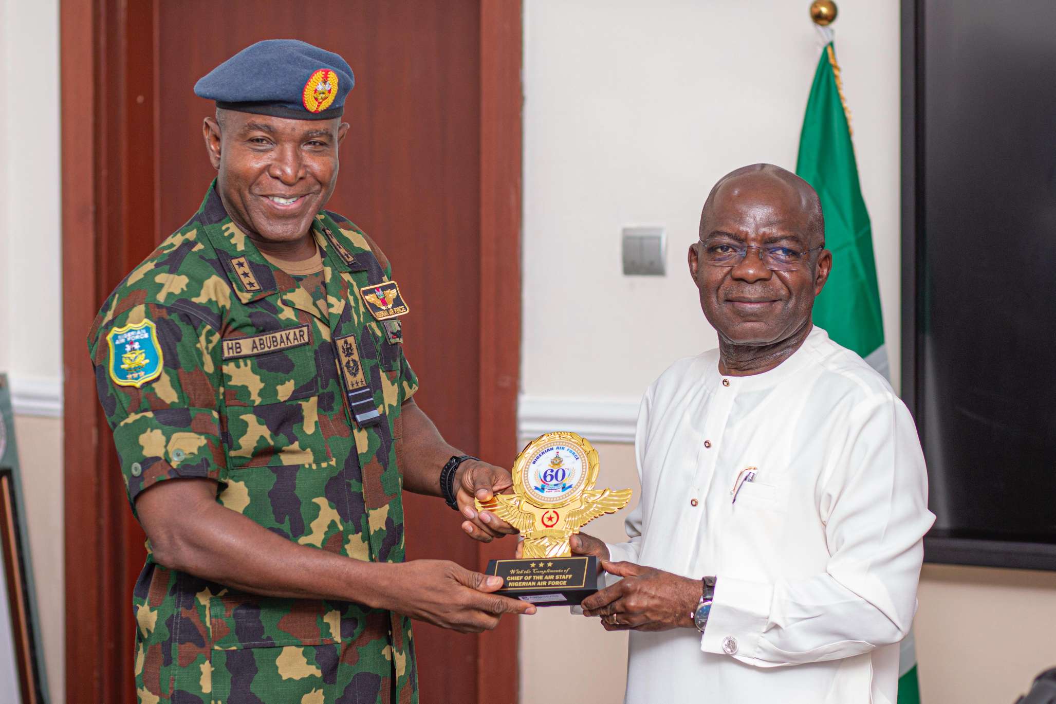 Gov Otti receives COAS Hasan Abubakar as Air Force moves to set up base in Abia