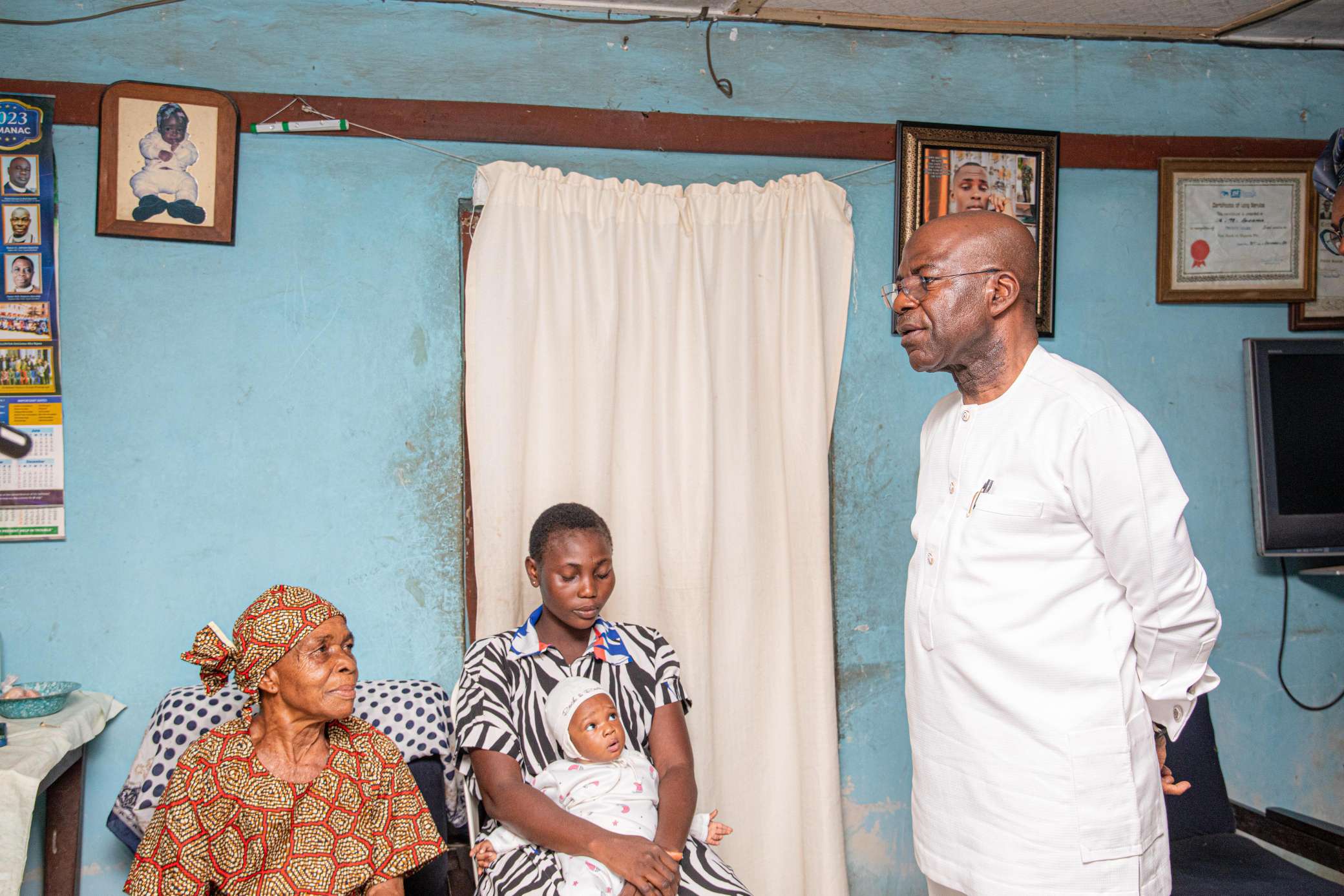 Gov Otti pays visit to family of slain soldier, CPL Ikpeama, condoles wife, mother