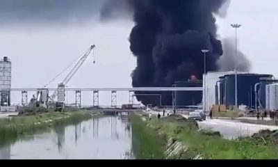 VIDEO: Fire incident at Dangote Refinery