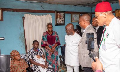 Gov Otti pays visit to family of slain soldier, CPL Ikpeama, condoles wife, mother