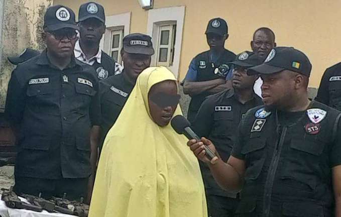 Woman, Hauwa Yusuf arrested with AK-47 hidden in garri sack