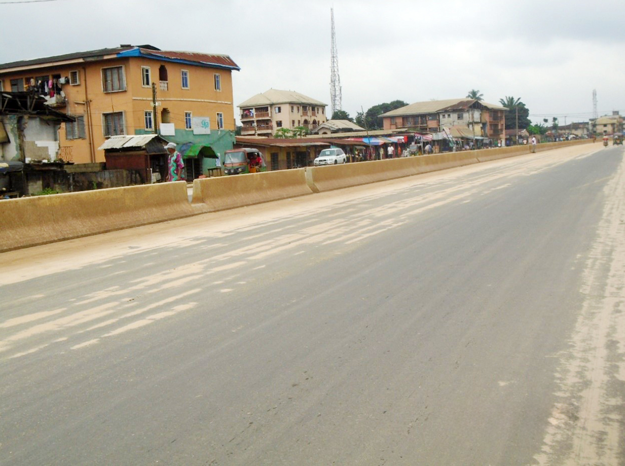 A completed Section of Port Harcourt Road, Aba
