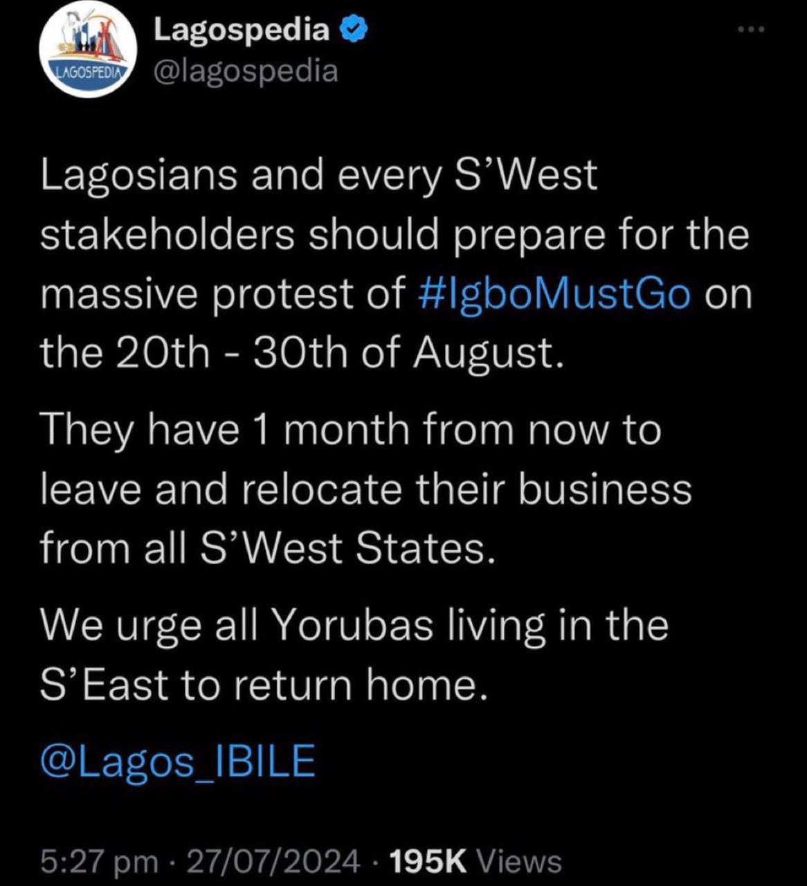 Atiku demands arrest, prosecution of those calling for eviction of Igbo from Lagos, SW