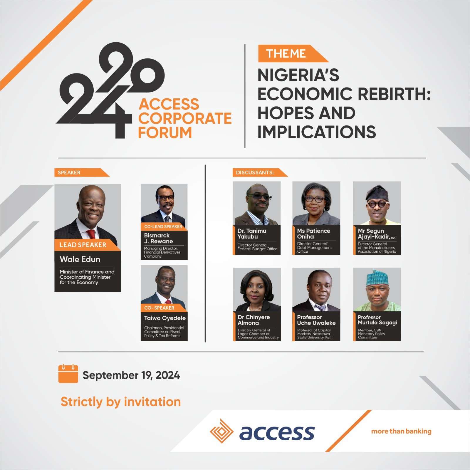 Access Bank to host Corporate Customers Forum 2024 Sept 19