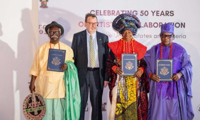 US Ambassador Mills honors three legendary Nigerian artists