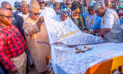 Adeleke's  2nd Anniversary: Obasanjo Inaugurates 2.7km Old Garage/Okefia/Lameco Road