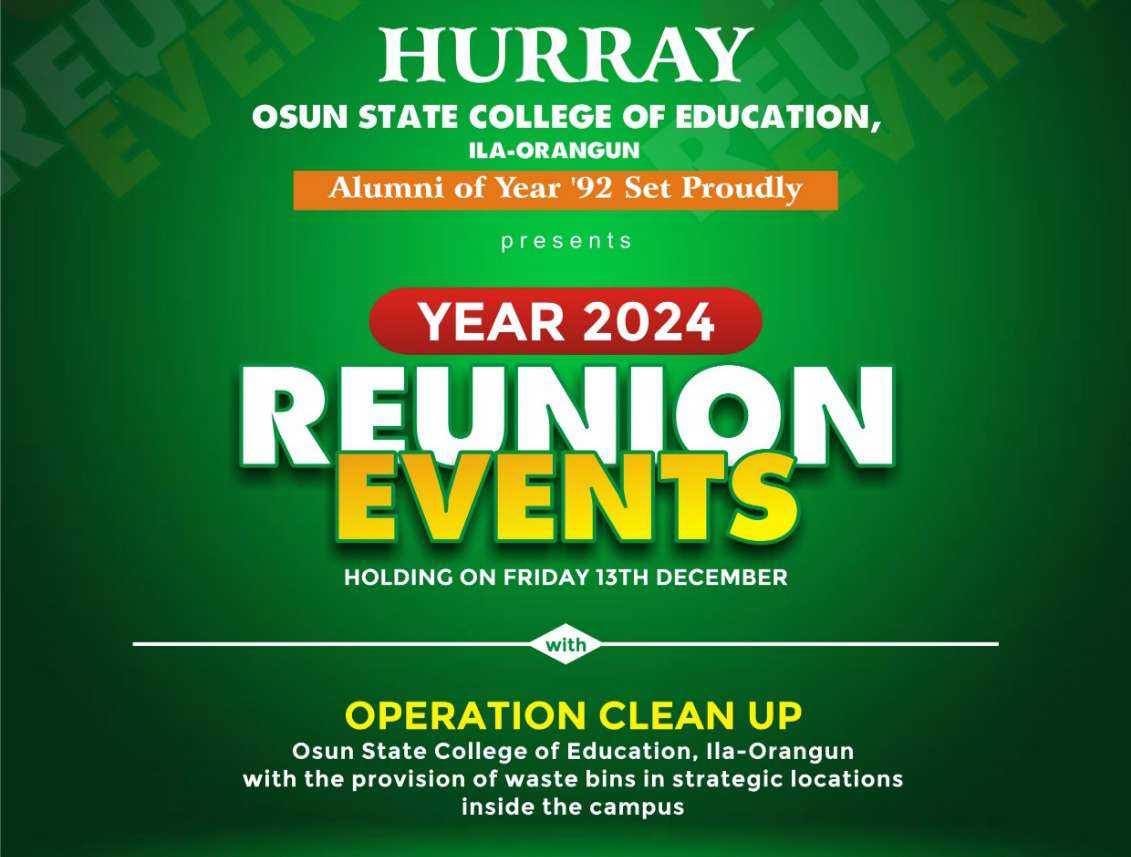 OSSCE Ila Alumni '92 class lines up activities for 2024 reunion event