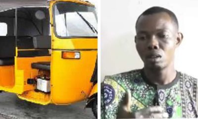 Abia Keke rider hailed for returning lost bag containing ₦470,000, Laptop, other valuables