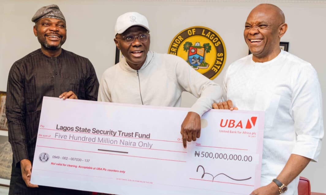 UBA donates N500m to Lagos State Security Trust Fund