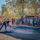 Jubilation as Senator Oyewumi begins asphalt laying of community roads in Osun